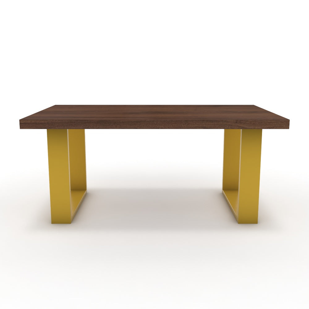 Dohányzóasztal - Antara festett arany lábbal - Mogyoró, méret: 100x60