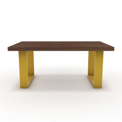 Dohányzóasztal - Antara festett arany lábbal - Mogyoró, méret: 100x60