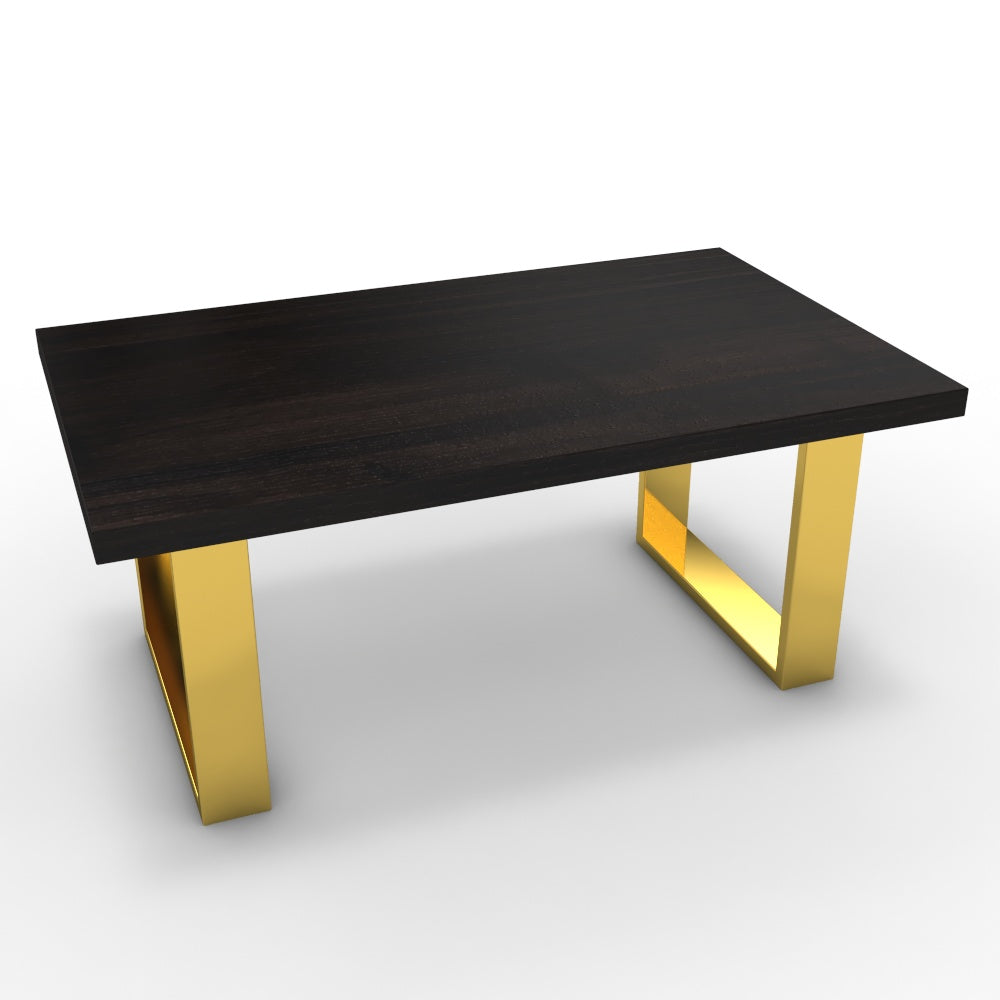 Dohányzóasztal - Antara arany lábbal - Füstölt dió, méret: 100x60