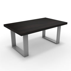 Dohányzóasztal - Antara festett ezüst lábbal - Füstölt dió, méret: 100x60