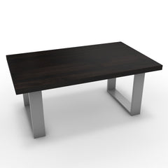 Dohányzóasztal - Antara festett ezüst lábbal - Füstölt dió, méret: 100x60