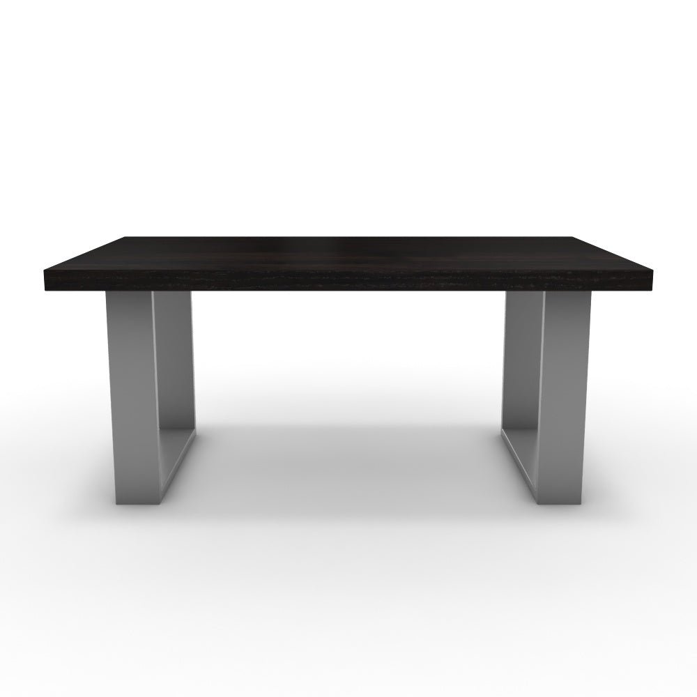 Dohányzóasztal - Antara festett ezüst lábbal - Füstölt dió, méret: 100x60