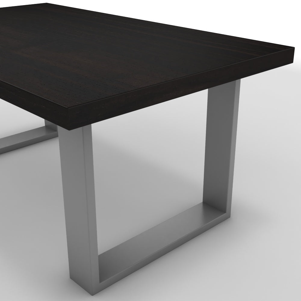 Dohányzóasztal - Antara festett ezüst lábbal - Füstölt dió, méret: 100x60