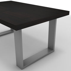 Dohányzóasztal - Antara festett ezüst lábbal - Füstölt dió, méret: 100x60