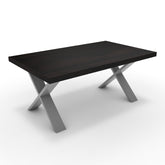 Dohányzóasztal - Préma festett ezüst lábbal - Füstölt dió, méret: 100x60