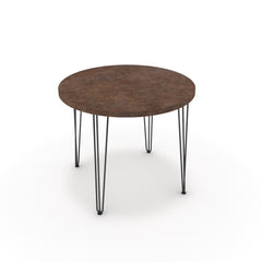 Étkezőasztal, kerek - Linga fekete lábbal - Ferro bronz, méret: 90x90