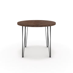 Étkezőasztal, kerek - Linga fekete lábbal - Ferro bronz, méret: 90x90