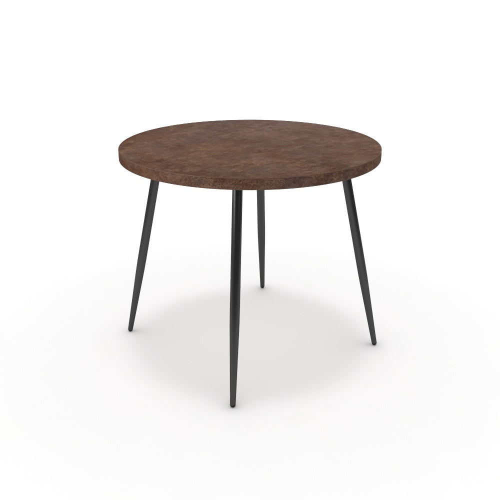 Étkezőasztal, kerek - Manu fekete lábbal - Ferro bronz, méret: 90x90