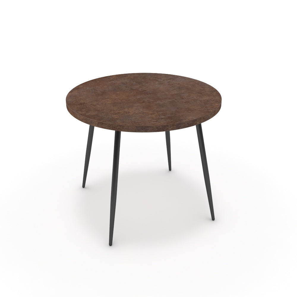 Étkezőasztal, kerek - Manu fekete lábbal - Ferro bronz, méret: 90x90