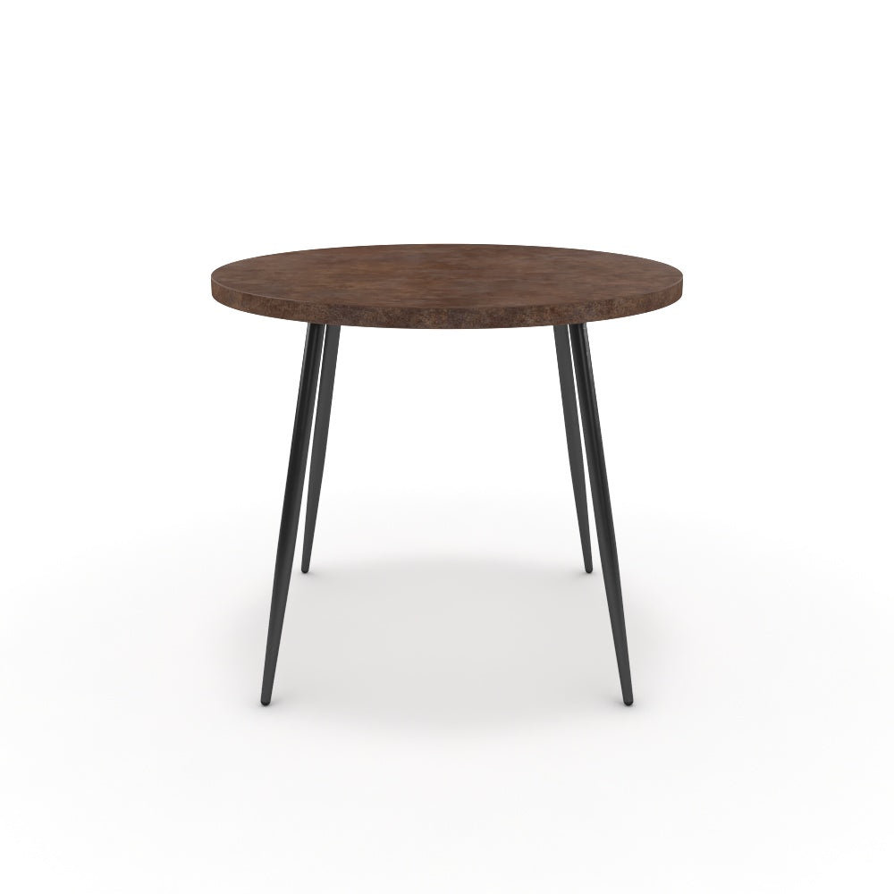 Étkezőasztal, kerek - Manu fekete lábbal - Ferro bronz, méret: 90x90