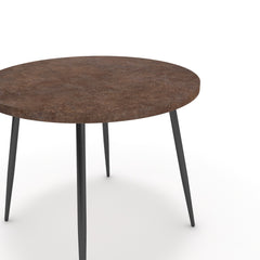 Étkezőasztal, kerek - Manu fekete lábbal - Ferro bronz, méret: 90x90