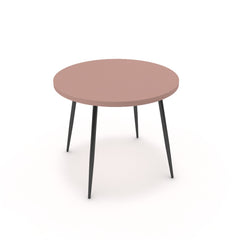 Étkezőasztal, kerek - Manu fekete lábbal - Antik rózsaszín, méret: 90x90