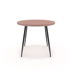 Étkezőasztal, kerek - Manu fekete lábbal - Antik rózsaszín, méret: 90x90
