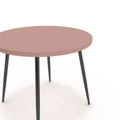 Étkezőasztal, kerek - Manu fekete lábbal - Antik rózsaszín, méret: 90x90