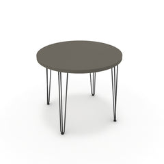 Étkezőasztal, kerek - Linga fekete lábbal - Fosszil szürke, méret: 90x90