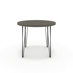 Étkezőasztal, kerek - Linga fekete lábbal - Fosszil szürke, méret: 90x90