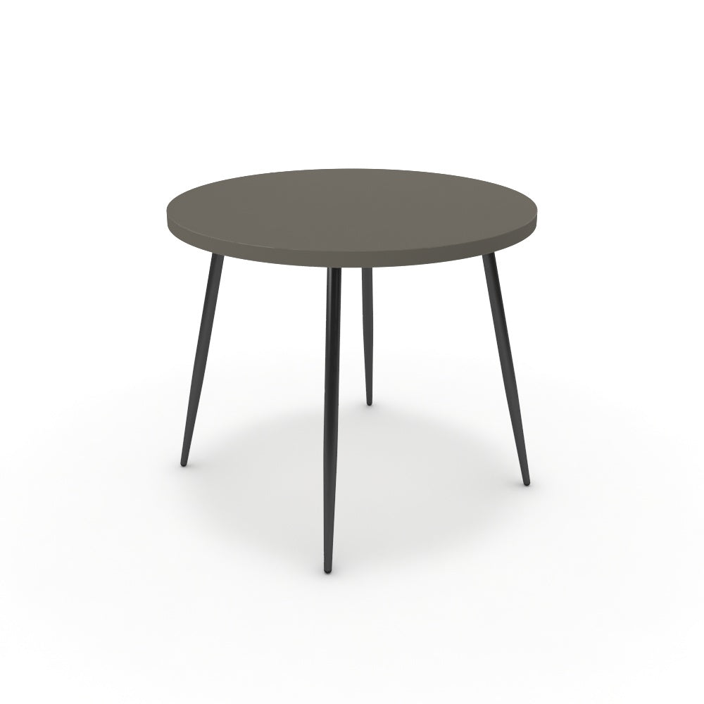 Étkezőasztal, kerek - Manu fekete lábbal - Fosszil szürke, méret: 90x90