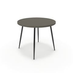 Étkezőasztal, kerek - Manu fekete lábbal - Fosszil szürke, méret: 90x90