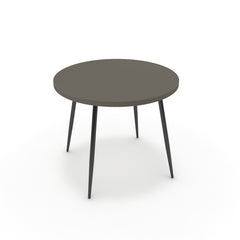 Étkezőasztal, kerek - Manu fekete lábbal - Fosszil szürke, méret: 90x90
