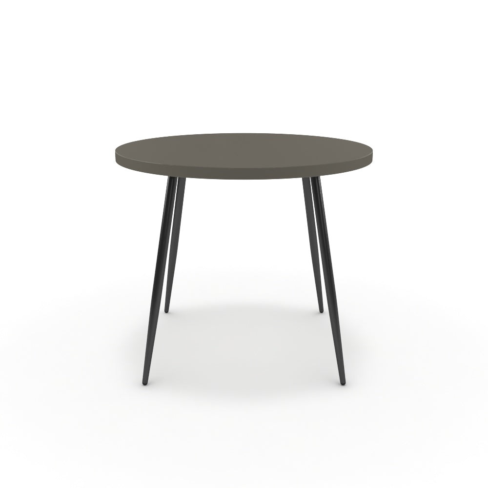Étkezőasztal, kerek - Manu fekete lábbal - Fosszil szürke, méret: 90x90