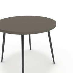 Étkezőasztal, kerek - Manu fekete lábbal - Fosszil szürke, méret: 90x90