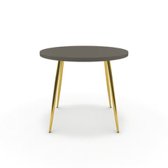 Étkezőasztal, kerek - Manu arany lábbal - Fosszil szürke, méret: 90x90