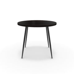 Étkezőasztal, kerek - Manu fekete lábbal - Füstölt dió, méret: 90x90