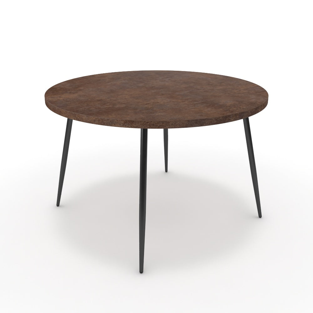 Étkezőasztal, kerek - Manu fekete lábbal - Ferro bronz, méret: 120x120