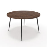 Étkezőasztal, kerek - Manu fekete lábbal - Ferro bronz, méret: 120x120