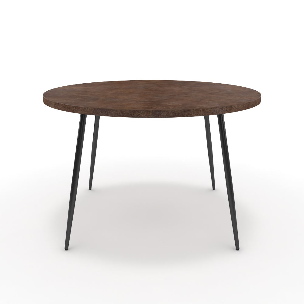 Étkezőasztal, kerek - Manu fekete lábbal - Ferro bronz, méret: 120x120