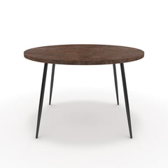 Étkezőasztal, kerek - Manu fekete lábbal - Ferro bronz, méret: 120x120