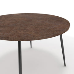 Étkezőasztal, kerek - Manu fekete lábbal - Ferro bronz, méret: 120x120