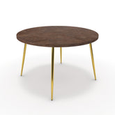 Étkezőasztal, kerek - Manu arany lábbal - Ferro bronz, méret: 120x120