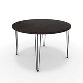 Étkezőasztal, kerek - Linga fekete lábbal - Fekete-arany metál pala, méret: 120x120