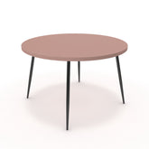 Étkezőasztal, kerek - Manu fekete lábbal - Antik rózsaszín, méret: 120x120