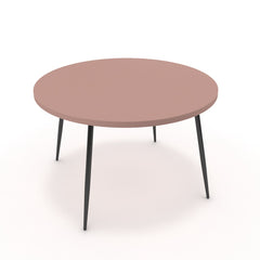 Étkezőasztal, kerek - Manu fekete lábbal - Antik rózsaszín, méret: 120x120