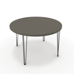 Étkezőasztal, kerek - Linga fekete lábbal - Fosszil szürke, méret: 120x120