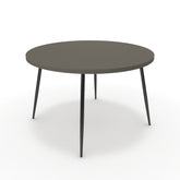 Étkezőasztal, kerek - Manu fekete lábbal - Fosszil szürke, méret: 120x120