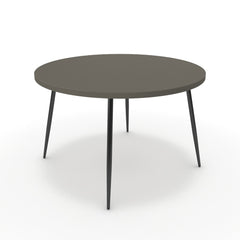 Étkezőasztal, kerek - Manu fekete lábbal - Fosszil szürke, méret: 120x120