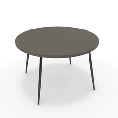 Étkezőasztal, kerek - Manu fekete lábbal - Fosszil szürke, méret: 120x120