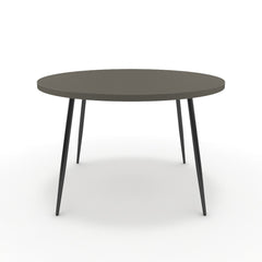 Étkezőasztal, kerek - Manu fekete lábbal - Fosszil szürke, méret: 120x120