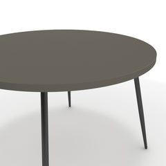 Étkezőasztal, kerek - Manu fekete lábbal - Fosszil szürke, méret: 120x120
