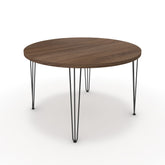 Étkezőasztal, kerek - Linga fekete lábbal - Barna sonoma tölgy, méret: 120x120