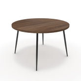 Étkezőasztal, kerek - Manu fekete lábbal - Barna sonoma tölgy, méret: 120x120