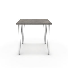 Étkezőasztal - Linga króm lábbal - Vil.szürke Chicago beton, méret: 75x75