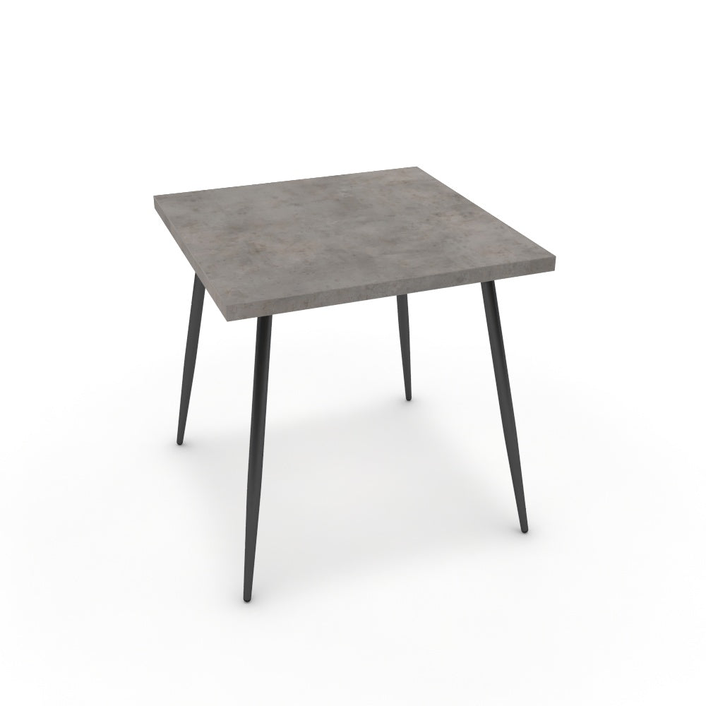 Étkezőasztal - Manu fekete lábbal - Vil.szürke Chicago beton, méret: 75x75