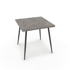 Étkezőasztal - Manu fekete lábbal - Vil.szürke Chicago beton, méret: 75x75