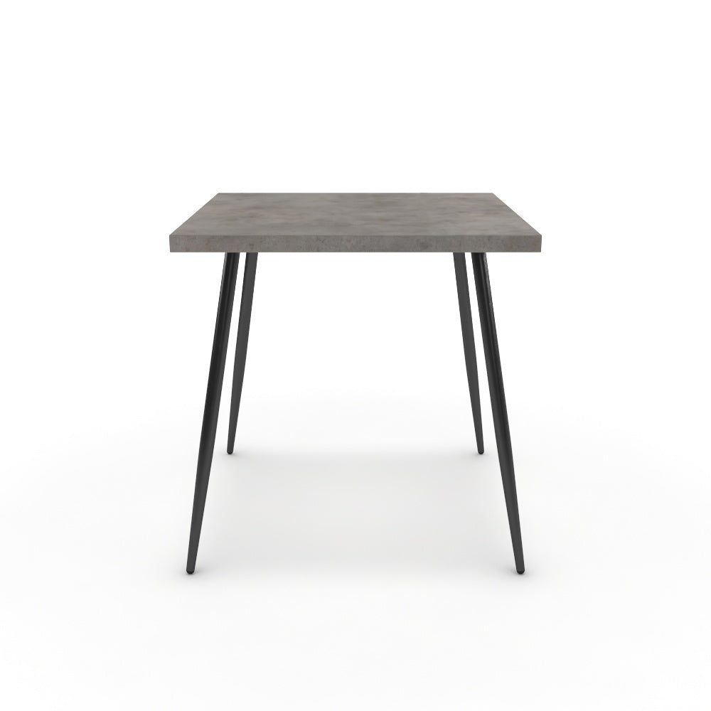 Étkezőasztal - Manu fekete lábbal - Vil.szürke Chicago beton, méret: 75x75
