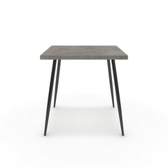 Étkezőasztal - Manu fekete lábbal - Vil.szürke Chicago beton, méret: 75x75