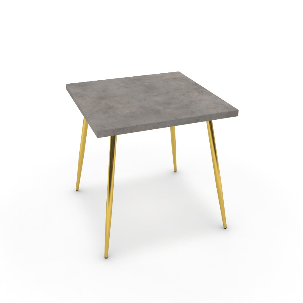 Étkezőasztal - Manu arany lábbal - Vil.szürke Chicago beton, méret: 75x75